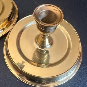 Elegant vintage  Gold Candle Holder. Set of 2.